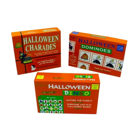 halloween charades halloween bingo and halloween dominoes bundle pack the complete halloween party game set great for halloween parties walmartcom
