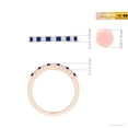 thumbnail image 6 of ANGARA Natural Blue Sapphire and Diamond Semi Eternity Wedding Ring in 14K Rose Gold for Women (Size-1.9mm) | September Birthstone, Anniversary, Jewelry Gift for Women | Natural Blue Sapphire Ring, 6 of 11