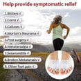 thumbnail image 2 of Gel Metatarsal Pads 6pcs, Ball Of Foot Cushions With Breathable Honeycomb Toe Separator Mortons Neuroma Callus Metatarsal, 2 of 5
