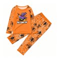 thumbnail image 6 of Halloween Family Outfits, Halloween Family Matching Pajamas Set, Spider Witch Pumpkin Broom Long Sleeve Sleepwear, Graphic Loungewear, Soft Cozy Fun Holiday Nightwear for Parties & Gatherings, 130, 6 of 7