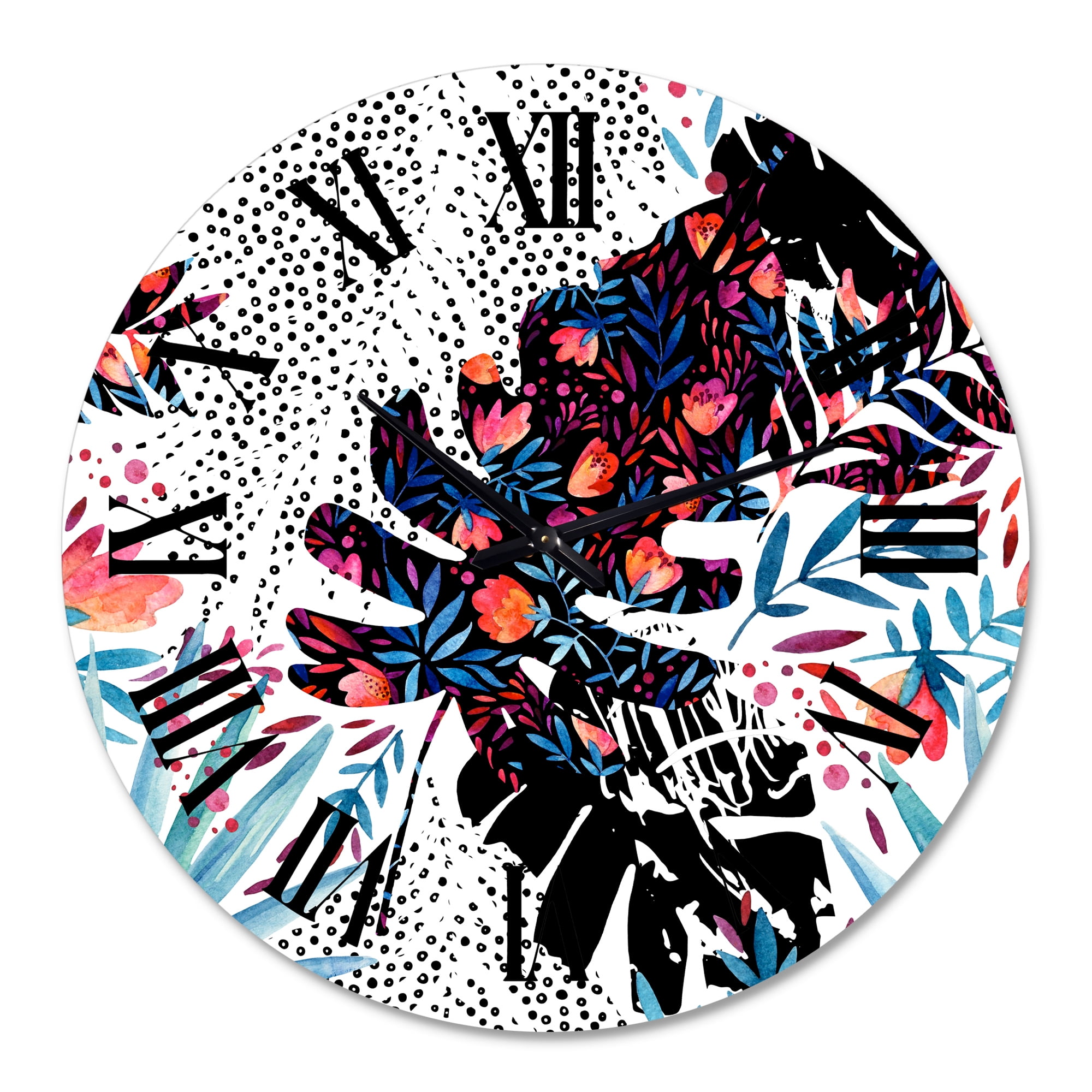 Designart 1 in Quartz Tropical Wall Clock
