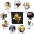 thumbnail image 4 of GZHJMY Beautiful Glowing Golden Rose Soft Absorbent Hand Towel Decor for Bathroom, Guest, Hotel, Kitchen, Gym and Spa(16" x 30"), 4 of 5