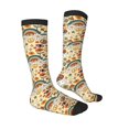 thumbnail image 3 of Picia Women Crew Soft Moisture-wicking Socks 70s Hippie Style Pattern Design Cotton Socks, One Size fit All, 3 of 9