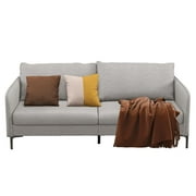 Giantex Upholstered Sofa Couch, 76" Modern Loveseat w/Sturdy Metal Legs, Room Furniture for Compact Home, Easy Assembly
