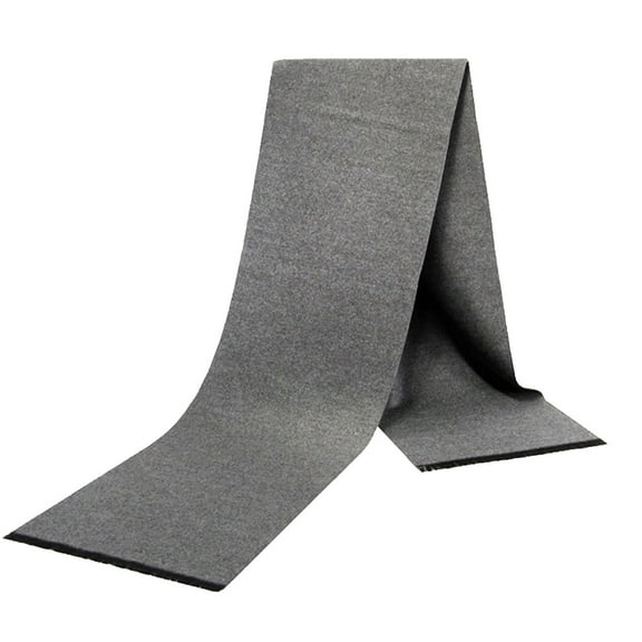 Mens Fall Winter Scarf Woolen Classic Solid Color Thicken Thermal Warm Long Scarves for Gifts