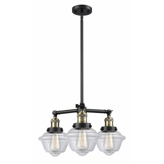 Innovations Lighting 207 Small Oxford Small Oxford 3 Light 20" Wide Chandelier - Black