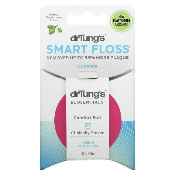drTung's Smart Floss Natural Cardamom -- 30 Yards Pack of 4