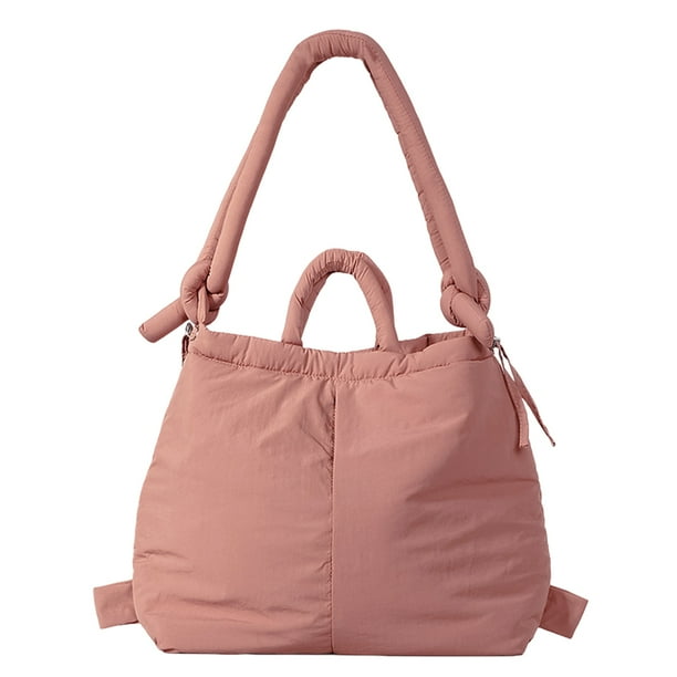 Mochila Acolchada Bolso Hombro Acolchado Mano para Mujer Bandolera Hinchado