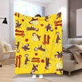 thumbnail image 2 of Curious George Flannel Throw Blanket 280GSM, Ultra-Soft Plush, Secret Agent Cartoon Design, Warm Cozy All-Season for Home Travel, Ideal Christmas Birthday Gift for Adults, 2 of 7