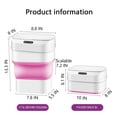 thumbnail image 4 of Dopebox Small Trash Can with lid, Small Trash Bin, Intelligent Rubbish Bin, Extra Large Kitchen Trash Cans, Bathroom Trash Can Smart (Pink), 4 of 6