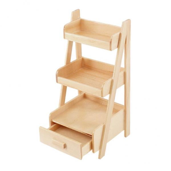 2 Estantes De Madera En Miniatura Para De Madera Natural, Estante Para Plantas 1/12 Sunnimix Casa de muñecas Juguetes en miniatura