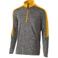 thumbnail image 5 of Holloway Sportswear L Boys ELECTRIFY 1/2 ZIP PULLOVER Black Heather/Light Gold 222642, 5 of 7