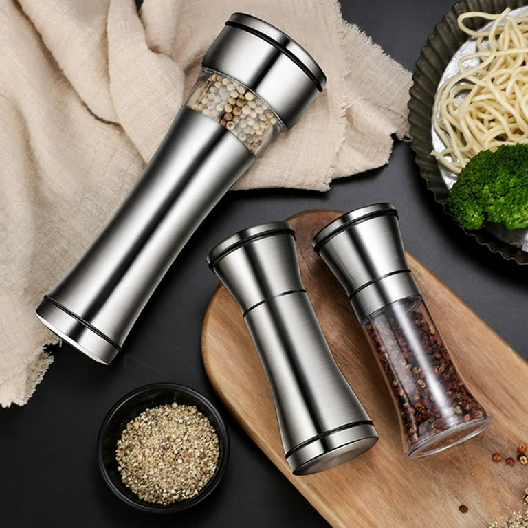 Pepper Mill Spice Grinder ，Kitchen Pepper Salt Shaker with Adjustable  Fineness Setting Pepper Grinder - 8 inches