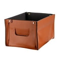 thumbnail image 2 of GUOOL Leather Storage Basket Foldable Organizational Creative Nordic Decorative orange, 2 of 9
