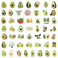 thumbnail image 3 of Yuarrent Pegatinas de grafiti de aguacate para niños y niñas, pegatinas impermeables, papelería, nevera, botella de agua, guitarra, 50 Uds. Kits de decoración para fiestas Yuarrent HA036975-00, 3 of 6