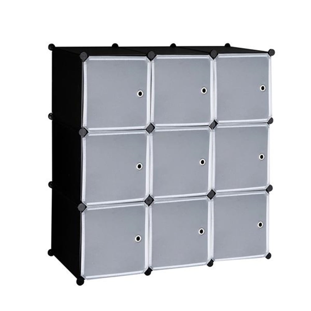 1 Set Of Storage Organizer Diy 9-cube Storage Shelving With Doors For ...