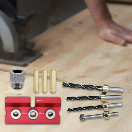 

Dowel Drill Joinery Screw Set Doweling Jig Drill Set Puncher Tool Aluminum Alloy Self Centering Dowel jigs set drillings Guide Set