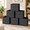 Black Wood Grain Printing-12inch, variant on 13inch Black Wood Grain Printing Fabric Cube Storage Bins Set of 6