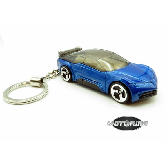 Keychain Pontiac Rageous Blue Car Rare Novelty 1:64 Diecast