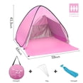 thumbnail image 2 of Carpa de Playa Eplze Automática Pop Up Portátil Refugio Solar Rosa, 2 of 6