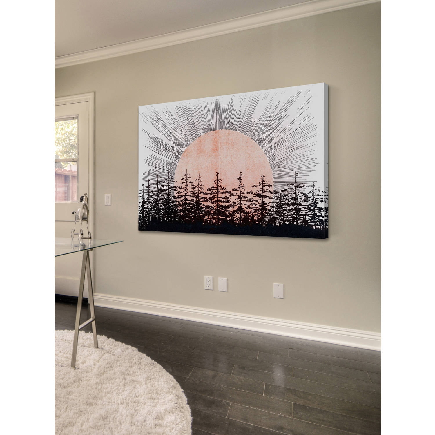 "Sunrise" Painting Print on Wrapped Canvas