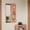 Cherry + Mirror + Rubber Wood + Artsy+3, variant on Wall Mounted Full Length Mirror with Shelf and Hook Multifunctional Full Body Mirror for Bedroom Living Room Entrance Cherry