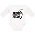 thumbnail image 3 of Inktastic I Hooked Daddy's Heart with Fishing Rod Boys or Girls Long Sleeve Baby Bodysuit, 3 of 5