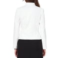 thumbnail image 3 of INSPIRE CHIC Business Casual Blazer for Women Classic Button Warm Stand Collar Long Sleeve Work Fitted Blazer Suit Jackets XL Cream White, 3 of 6