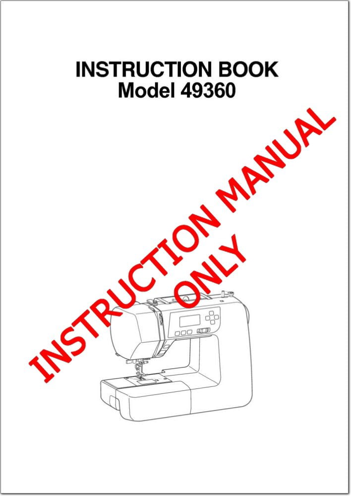 Janome Spare Part 49360 Sewing Machine Owners Instruction Manual