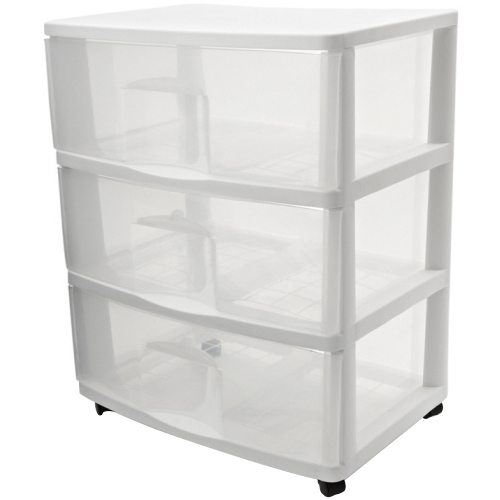 Mainstays 3-Drawer Wide Cart, White - Walmart.com