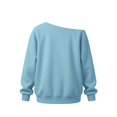 thumbnail image 7 of OGLCCG Off The Shoulder Sweatshirt Tween Girls Trendy Asymmetric Neck Hoodies Shirts Long Sleeve Pullover Tops Size 5-15(Blue,5-6 Years), 7 of 7