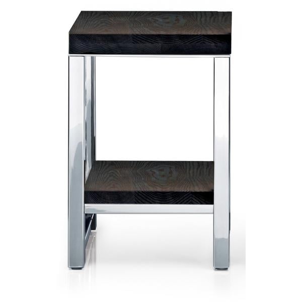 Agm Home Dwba Backless Vanity Bench Stool With Wood Seat Chrome Legs Com Dwba Backless Vanity Bench Stool, Chrome Bathroom Vanity Bench