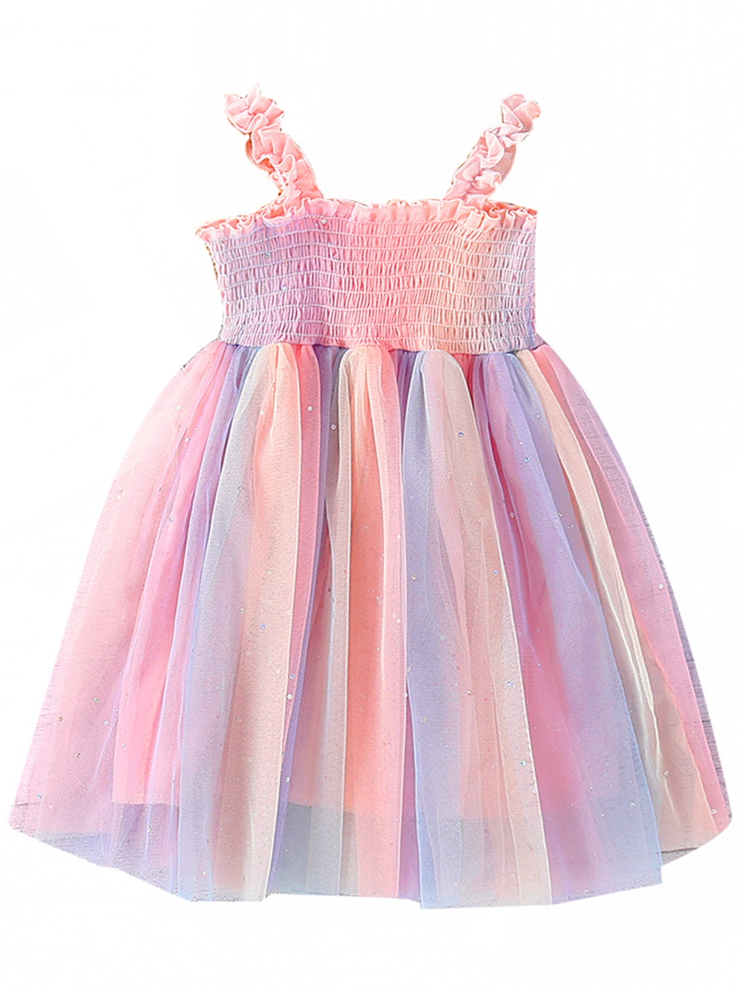 Baby Toddler Girl Summer Princess Birthday Party Pageant Tutu Tulle Dress 1-3T 