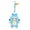 Sky Blue, variant on Cartoon Cute Doll Plush Toy Keychain Small Pendant