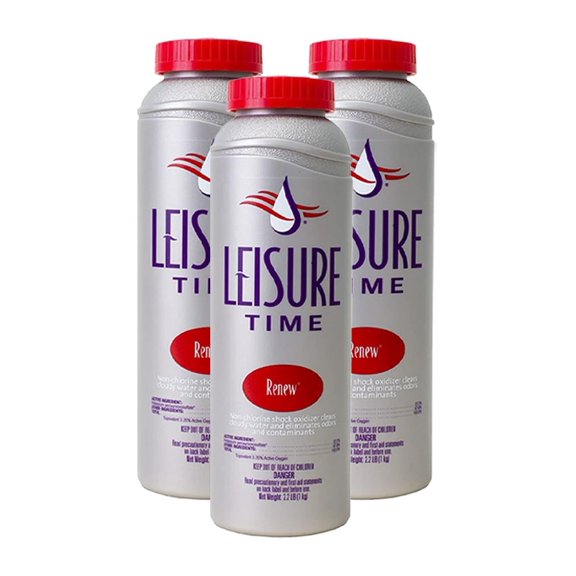Leisure Time Renew Spa Hot Tub Non-Chlorine Shock Treatment - 2.2 lbs (3 Pack)