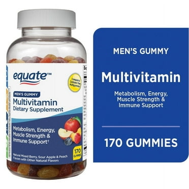 Equate Men's Multivitamin Gummies for General Health, Mixed Berry, 170 Count