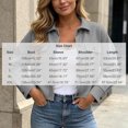 thumbnail image 3 of Enjoytime Cropped Jackets for Women Lapel Long Sleeve Button Down Shacket Fall Fashion Lightweight Trendy Casual Outerwear, 3 of 8