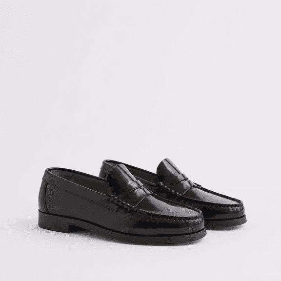 Free Assembly Men's Leather Moc Toe Penny Loafers