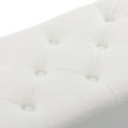 thumbnail image 5 of Duhome Elegant Lifestyle Bench Faux Leather Upholstered Bench for Bedroom Entryway Modern Tufted Bed End Bench White, 5 of 11