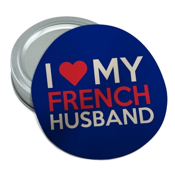 I Love My French Husband Round Rubber Non-Slip Jar Gripper Lid Opener