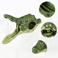 thumbnail image 2 of Unique Bargains 4 Pcs Crocodile ABS Metal Clothespins for Clothes Craft Pictures Party Dark Green, 2 of 6