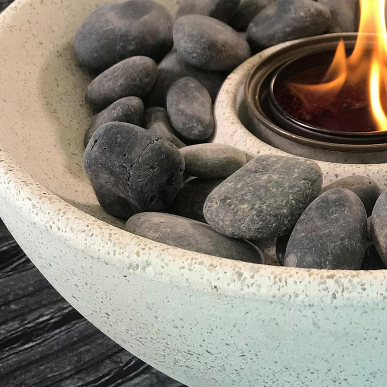 TerraFlame Basin Table Top Fire Bowl Gel Fuel - Stone Cast
