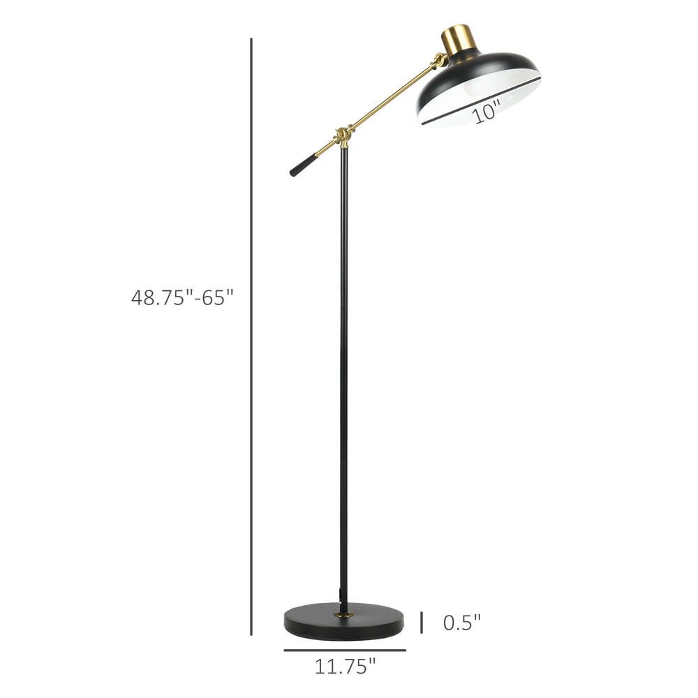 Resenkos Adjustable Balance Arm Floor Lamp with Reading Light, Modern Standing Lamp for Living Room