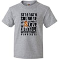 thumbnail image 3 of Inktastic Multiple Sclerosis Awareness Strength Courage and Support Youth T-Shirt, 3 of 5