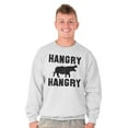 thumbnail image 5 of Unicorns Crewneck Sweat Shirts Sweatshirts Hangry Hungry Hippos Save Chubby, 5 of 6