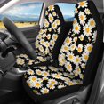 thumbnail image 3 of Pzuqiu Daisy Pattern Car Seat Covers Interior Decor, for Sedan Seats SUV Seats Vans Seats Suitable for Trucks Sedans, 3 of 10