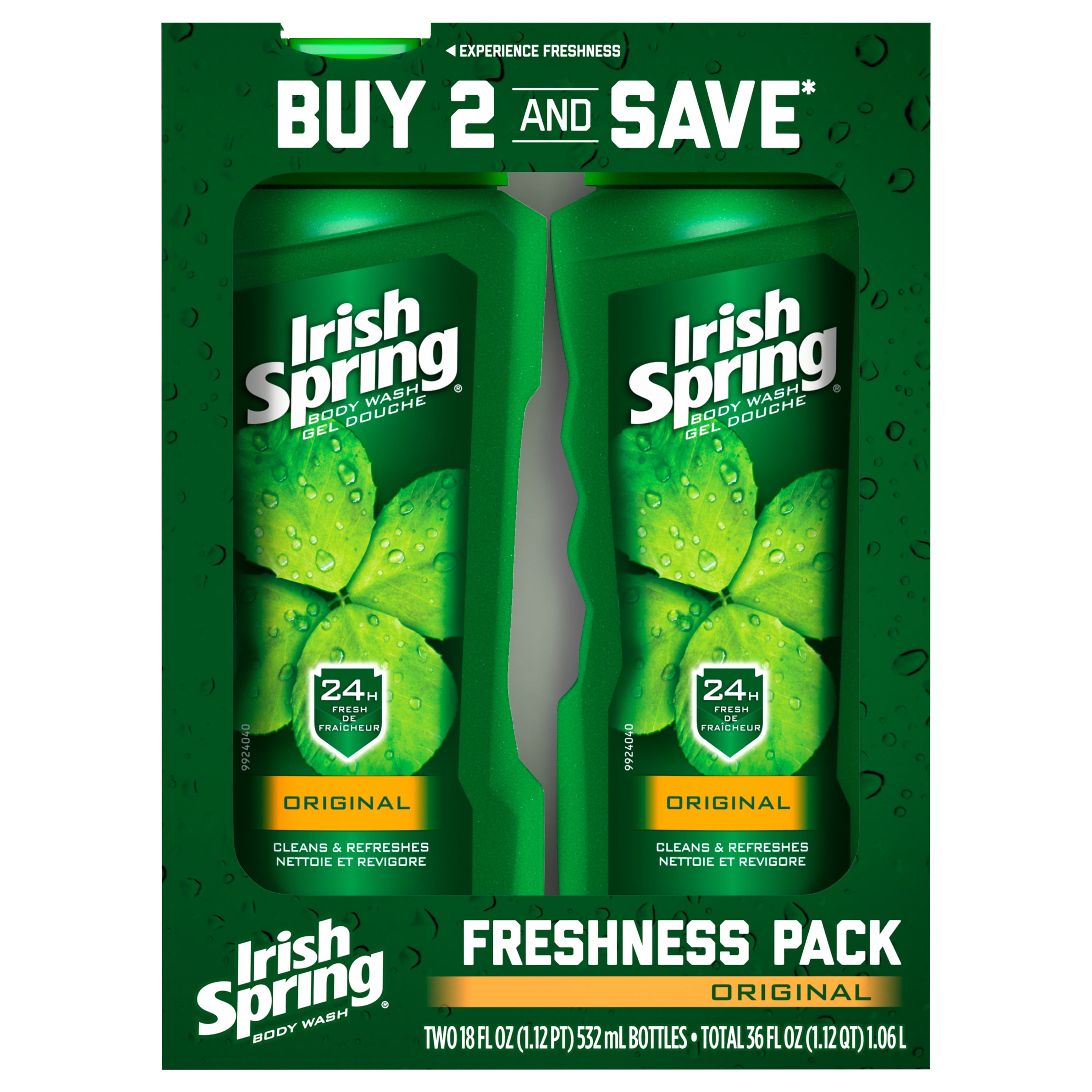 Irish Spring Original Face & Body Wash, Moisturizing Body Wash Washes