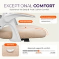 thumbnail image 5 of NEO CHAIR Office Desk Gaming Ergonomic Computer Chair with Lumbar Back Support Adjustable Height Swivel Rolling Wheels Flip-up Arms Mesh Chair for Home Vanity (Beige), 5 of 8