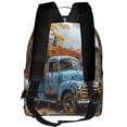 thumbnail image 3 of Lsque Rustic Vintage Truck Autumn Pattern Backpack – School Travel Canvas Daypack with Ergonomic Padded Straps, Multiple Compartments & Leather Handle, 3 of 5