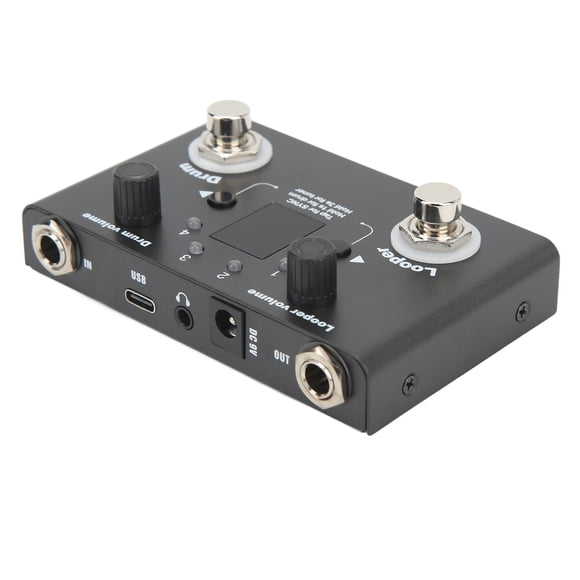 Drum Looper Pedal, 4 Storage Location Loop Effect High Strength 11 Minutes Recording Time  for Audio Equipments